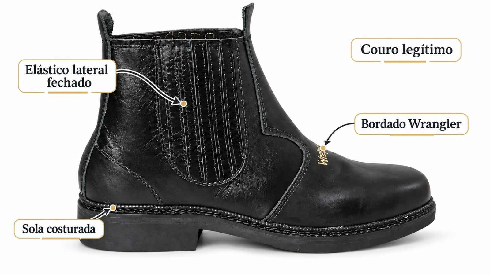 Botina Wrangler 022W — Preta